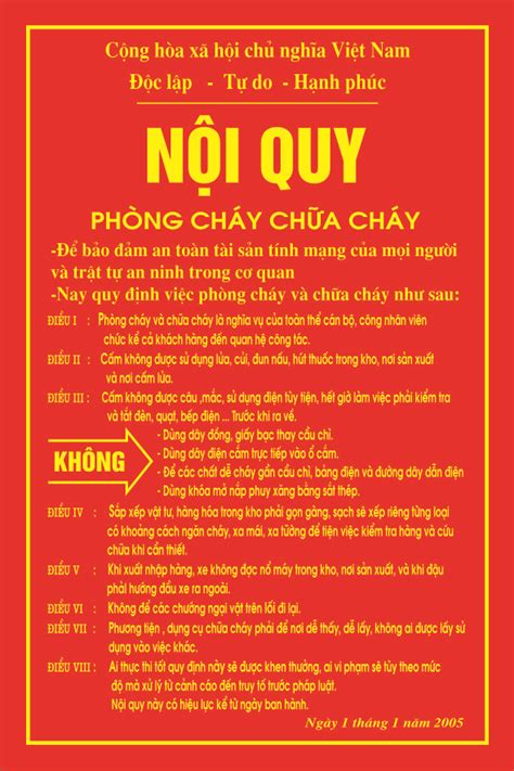 Nội Quy Phòng Cháy Chữa Cháy Công Ty Chữa Cháy Công Và Bình Chữa Cháy