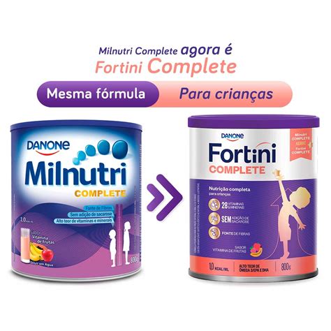 Suplemento Alimentar Criança - Suplemento Alimentar Infantil Fortini Complete Vitamina de Frutas 800g ...