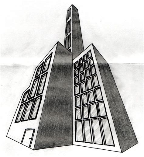 How to Draw 3 Point Perspective Buildings - Apind1995 Aforessind