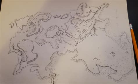 Working on a fantasy map. : r/drawing