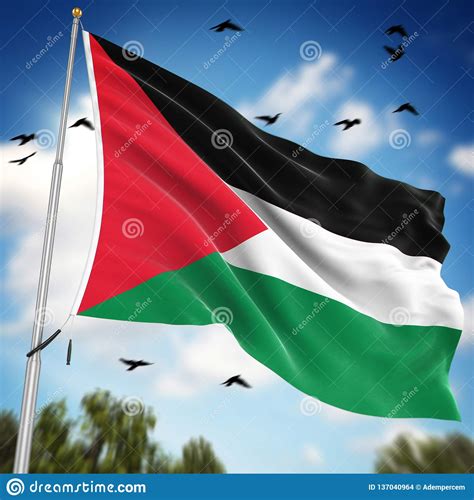 Bandeira de Palestina ilustração stock Ilustração de naturalizado