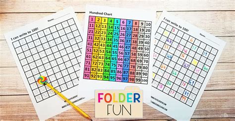 Write To 100 Worksheets File Folder Fun