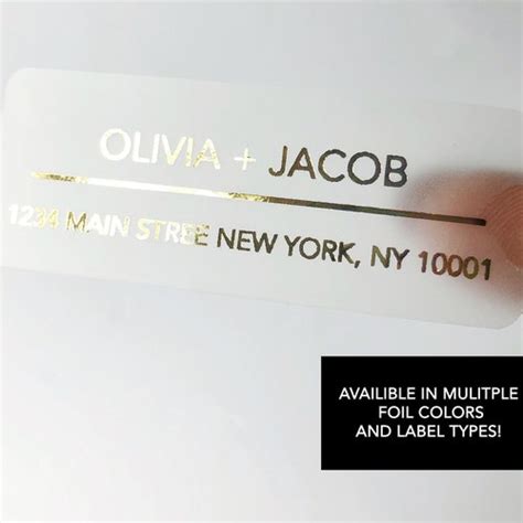 Gold Foil Return Address Labels Custom Address Stickers Foil - Etsy