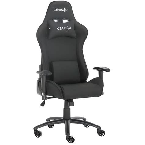 Chaise Gaming Elite Gear4u Fauteuil Gamer Avec Coussin Nuque Et