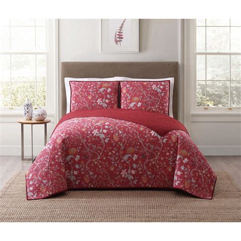 Style 212 Bedford Red King Quilt Set Qs1900rdkg 2300 The Home Depot