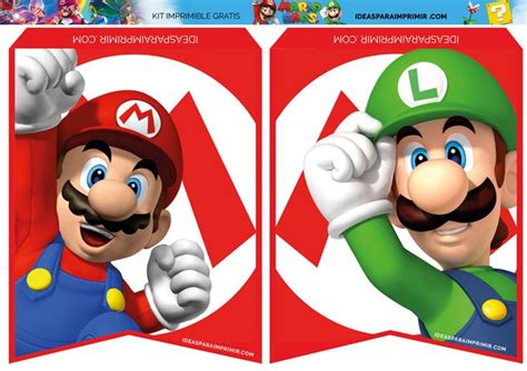 Banderines Mario Bros Gratis Kit De Super Mario Bros Para Imprimir