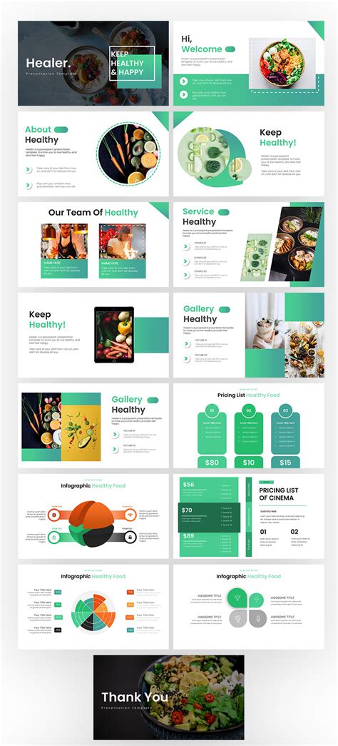 Healer Healthy Food PowerPoint Template TemplateMonster