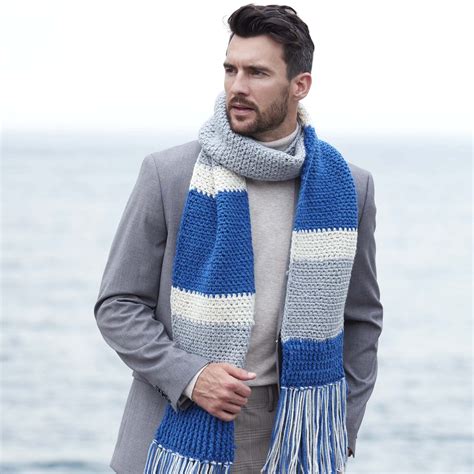 Crochet Patterns Galore Classic Striped Scarf