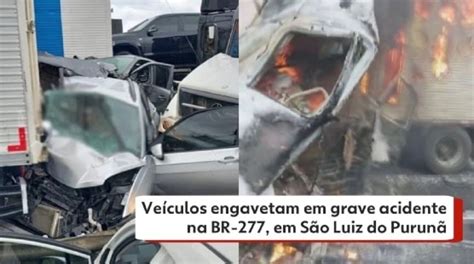 Engavetamento Na Br Envolveu Ve Culos E Pessoas Mortos