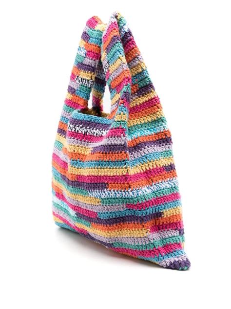 Nannacay Michela Crochet Knit Tote Bag Farfetch Crochet Bag Pattern