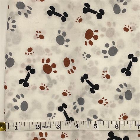 Dog Paw Print Fabric Fat Quarters - Etsy