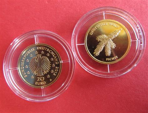 BRD Deutschland 20 Euro 2012 Serie Deutscher Wald 1 8 Unze Gold