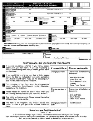 Fillable Online Ropssa Ssn Request Change Form Ropssa Org