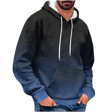Dagegui Mens Hooded Pullover Top Casual Long Sleeve Hoodies Fleece