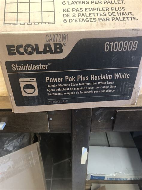 Ecolab 6100909 Stainblaster Power Pak Plus Reclaim White Stain Remover