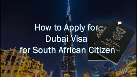 How To Apply For Dubai Visa For South African Citizen Youtube