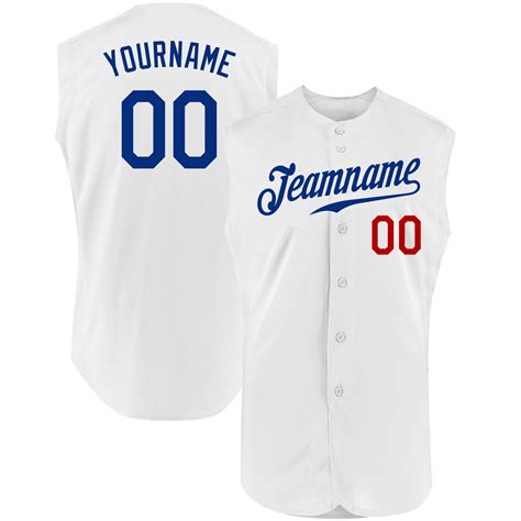 Custom White Royal Red Baseball Jersey Jerseycustom Co