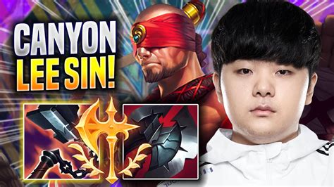 Canyon Is So Crazy With Lee Sin Dk Canyon Plays Lee Sin Jungle Vs