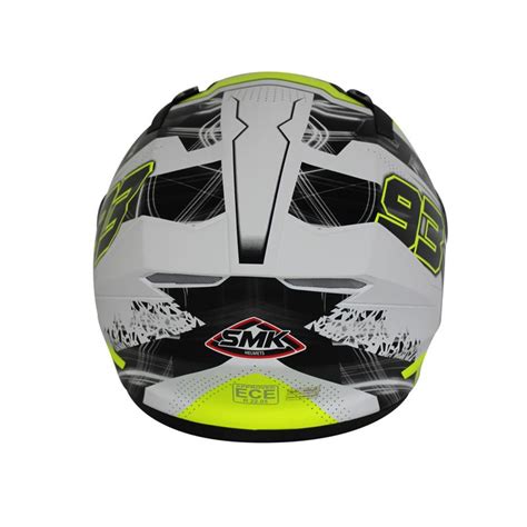 Casco Smk Stellar Blanco Amarillo Mate Swank Ma Xxl Cerra