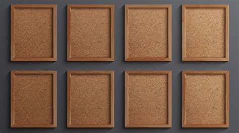 Premium Photo A Solitary 3d Cork Board With Wooden Frame And Empty