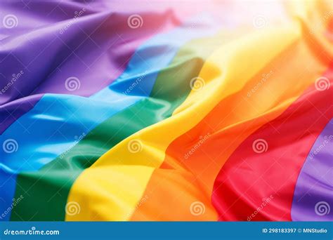 Pride Rainbow Lgbt Flag Waving In The Breeze Banner With Gay Flag