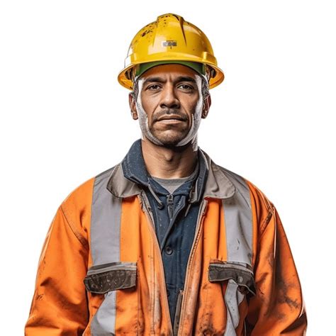 Premium Ai Image A Man Wearing An Orange Hard Hat And Orange Hard Hat