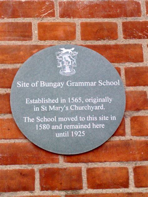 Bungay Grammar School Grey Plaque Open Plaques