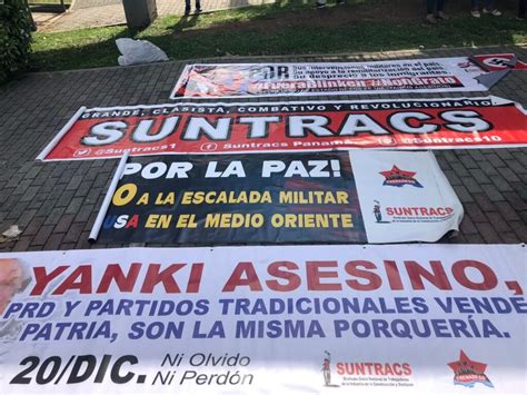 SUNTRACS y movimientos sociales rechazan presencia de Blinken en Panamá