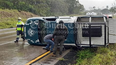 Vuelca Patrulla De La Fuerza Civil Sobre La Autopista Mexico Veracruz