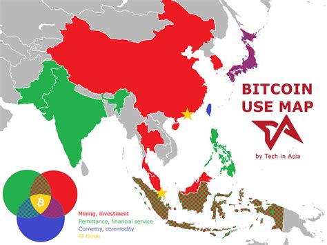 asia  bitcoin   color coded map