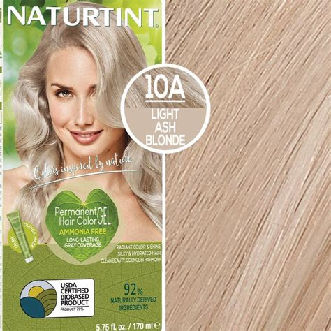 Naturtint Permanent Hair Color 10A Light Ash Blonde Permanent Hair