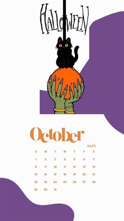 October Calendar Wallpaper 2023 - iXpap