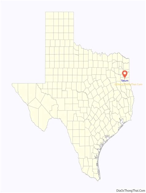 Map of Tatum city, Texas