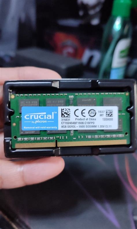 CRUCIAL 8GB RAM DDR3L 1600 SODIMM 1.35V, Computers & Tech, Parts ...