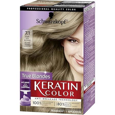Amazon Schwarzkopf Keratin Color Permanent Hair Color Cream Extra Light Ash Blonde