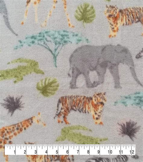 Safari Animals Anti Pill Plush Fleece Fabric Joann