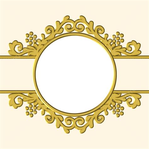 Elegante Marco De Twibbon De Boda Dorada Png Png Boda Png Png Dorado