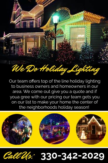 Copy Of Holiday Lights Service Flyer Template Postermywall