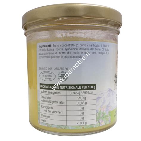 Ghee Bio Burro Chiarificato Biologico 220g Burro Maharishi Ayurveda