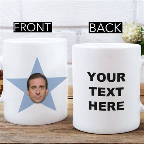 The Office Star Mug The Office Face Mug Photo Mug Custom Etsy