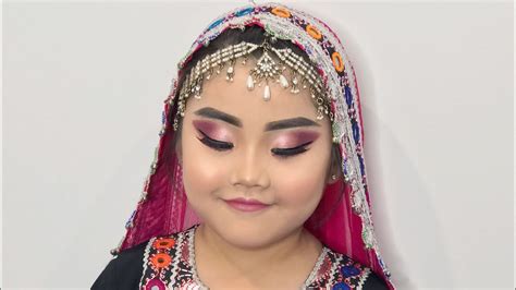 Afghan Inspired Makeup Tutorial On My Little Cousin Youtube