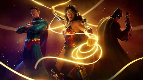 Batman Superman Video Game Dc Comics Wonder Woman Lasso Of Truth Fortnite Hd Wallpaper