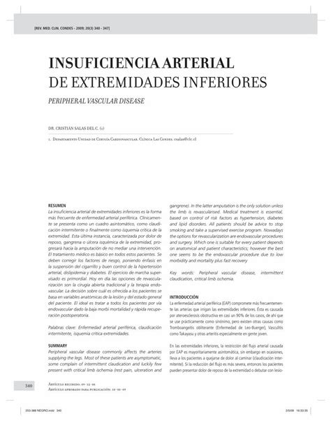 Pdf Insuficiencia Arterial Clc Cl Revista M Dica Mayo