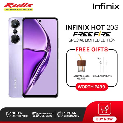 Infinix Hot 20S FREE FIRE EDITION Smartphone 8GB 128GB Helio G96 Processor Shopee Philippines