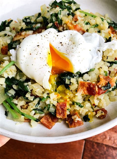 Breakfast Style Cauliflower Rice Stir Fry Paleo Keto Whole30