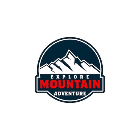 Logo De Hipster D Illustration Vectorielle De Montagne Vecteur De