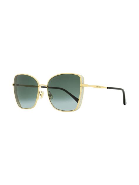 Jimmy Choo Eyewear Butterfly Sonnenbrille Im Oversized Look Grau