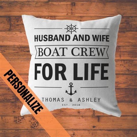 Personalized Boat Decor Boat T Boat Pillow Wedding Etsy Boating