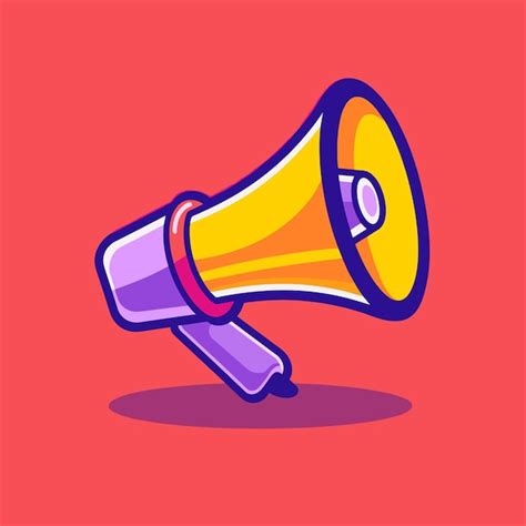 Premium Vector Megaphone Icon Cartoon Style Vector Illustration