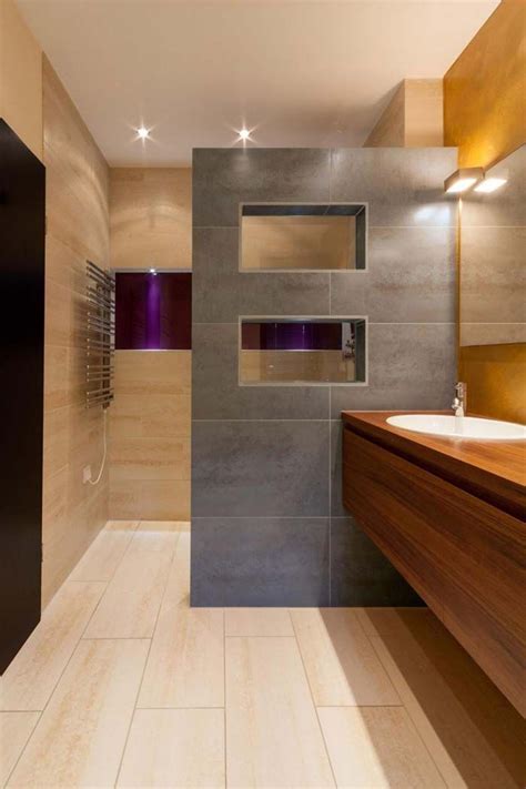 Ideas For Separating Wet Dry Bathroom Zones With Concrete Walls